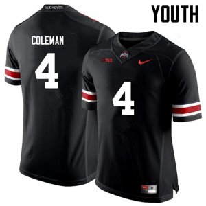 Youth Ohio State Buckeyes #4 Kurt Coleman Black Nike NCAA College Football Jersey Comfortable CEU0044EN